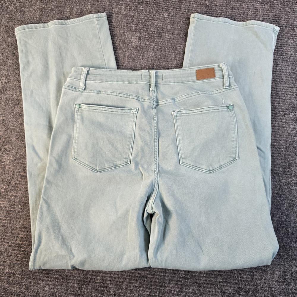 Judy Blue 88621 High Waist 15x32 Sea Green Garment Dyed 90s Straight Jeans CX24